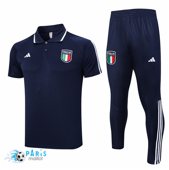 Maillotparis Discount Maillot Training Foot Italie Polo + Pantalon Bleu 2023/24