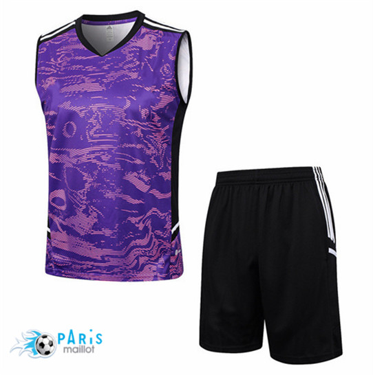 Maillotparis Nouveau Maillot Training Foot Juventus Debardeur + Short Violet 2023/24