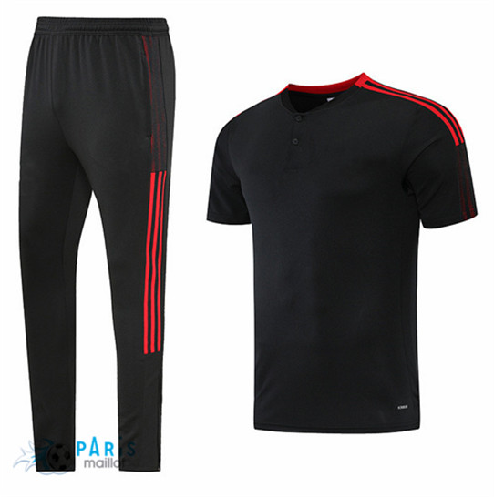 Maillotparis Discount Maillot Training Foot Manchester United + Pantalon Noir 2023/24