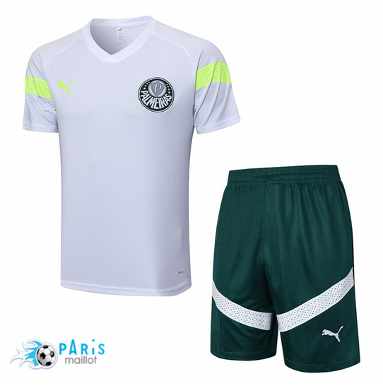 Maillotparis Site Maillot Training Foot Palmeiras + Short Blanc 2023/24