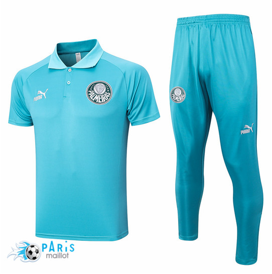Maillotparis Nouveau Maillot Training Foot Palmeiras Polo + Pantalon Bleu 2023/24