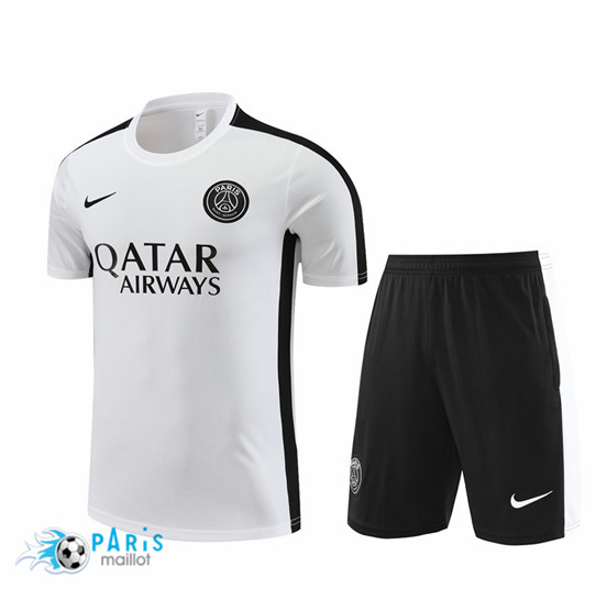 Maillotparis Achat Maillot Training Foot Paris Saint Germain + Short Blanc 2023/24