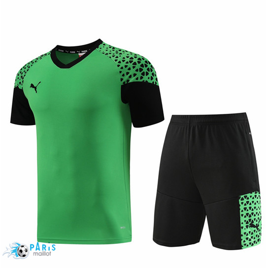 Maillotparis Vente Maillot Training Foot Puma + Short Vert 2023/24