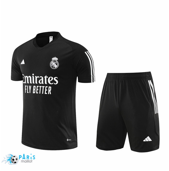 Maillotparis Discount Maillot Training Foot Real Madrid + Short Noir 2023/24