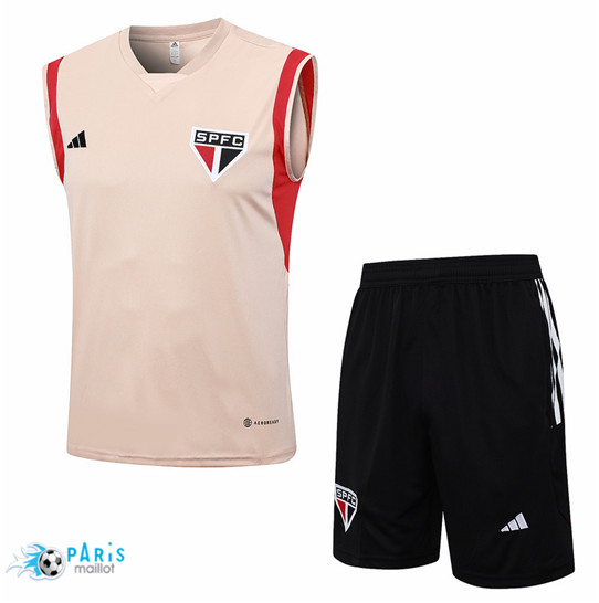 Maillotparis Achat Maillot Training Foot Sao Paulo Debardeur + Short Rose 2023/24