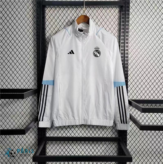 Maillotparis Flocage Maillot Foot Coupe Vent Real Madrid Blanc 2023/24