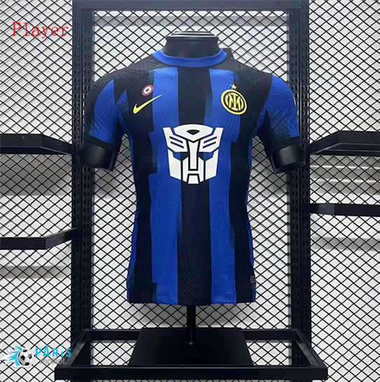 Maillotparis Soldes Maillot Foot Inter Milan player Transformers co-marque 2023/24