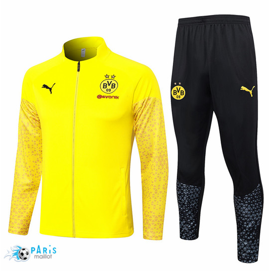 Maillotparis Flocage Veste Survetement Foot Dortmund jaune 2024/25