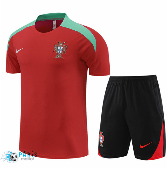 Maillotparis Acheter Maillot Foot Portugal + Shorts rouge 2024/25