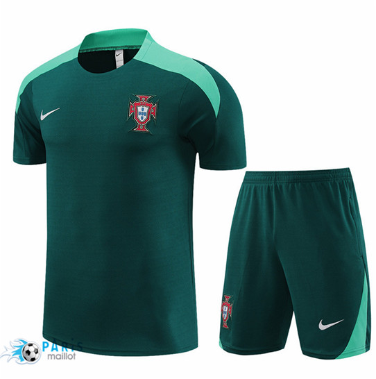 Maillotparis Nouveau Maillot Foot Portugal + Shorts vert 2024/25