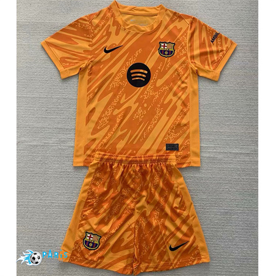 Maillot Foot Barcelone Enfant Gardien De But Orange 2024/25