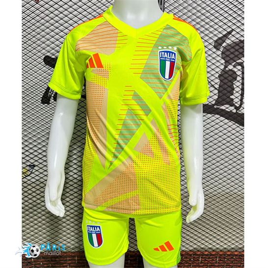 Maillot Foot Italie Enfant Gardien De But Jaune 2024/25