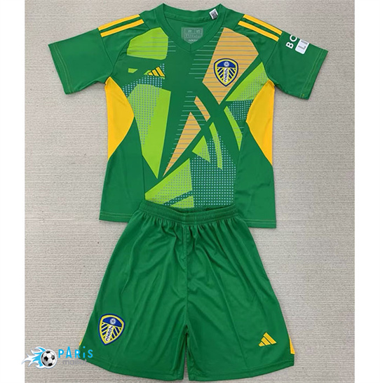 Maillot Foot Leeds United Enfant Gardien de but Vert 2024/25