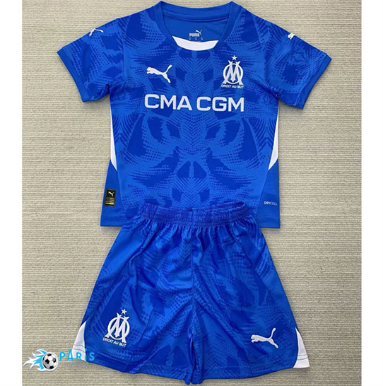 Maillot Foot Marseille Enfant Gardien De But Bleu 2024/25