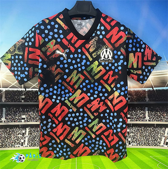 Maillot Foot Marseille Training Bleu/Rouge 2024/25