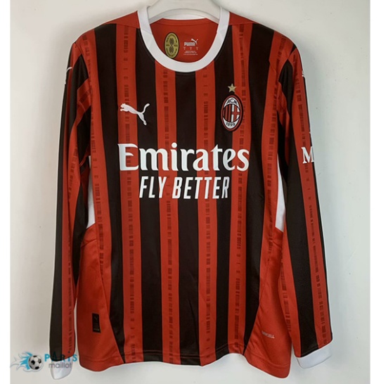 Soldes Maillot Foot AC Milan Domicile Manche Longue 2024/25