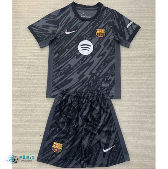 Acheter Maillot Foot Barcelone Enfant Gardien de but Noir 2024/25