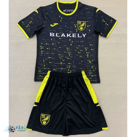 Nouveau Maillot Foot Norwich City Enfant Third Noir 2024/25