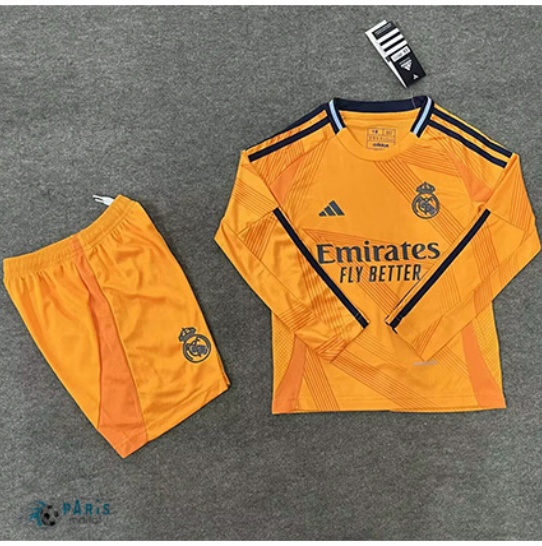 Prix Maillot Foot Real Madrid Enfant Exterieur Manche Longue 2024/25