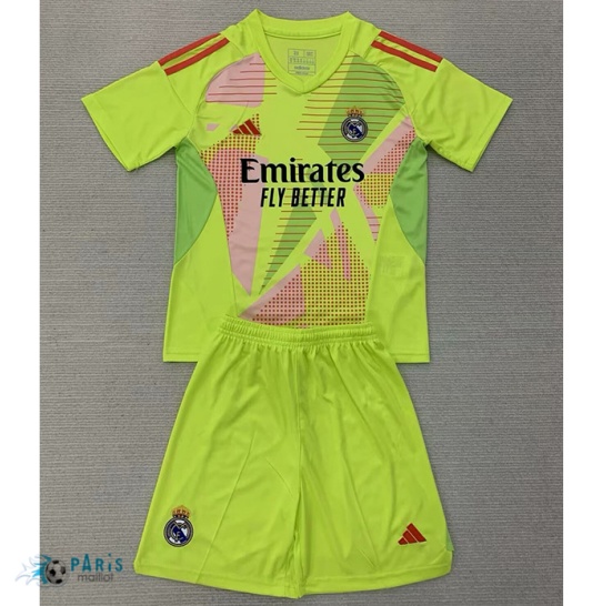 Achat Maillot Foot Real Madrid Enfant Gardien de but Vert 2024/25