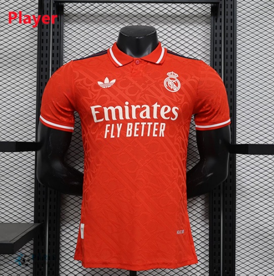 Prix Maillot Foot Player Version Real Madrid Édition spéciale Rouge 2024/25