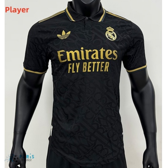 Achat Maillot Foot Player Version Real Madrid Pre-match Noir 2024/25