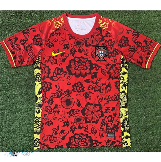 Soldes Maillot Foot Portugal Édition spéciale Rouge Flower 2024/25