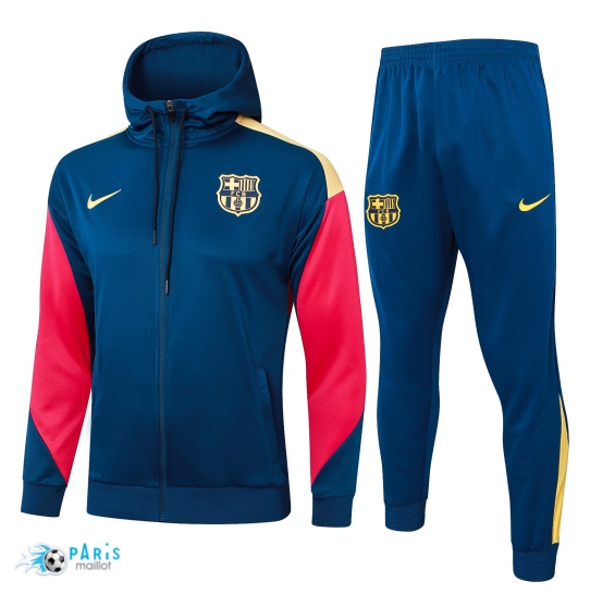 Marque à Capuche Veste Survetement Barcelone Bleu 2024/25