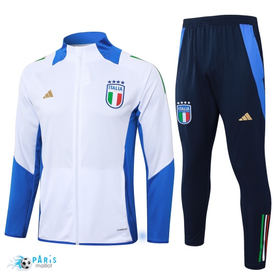 Achat Veste Survetement Italie Enfant Blanc 2024/25