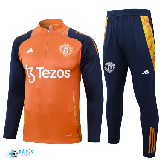 Prix Survetement Manchester United Enfant Orange 2024/25