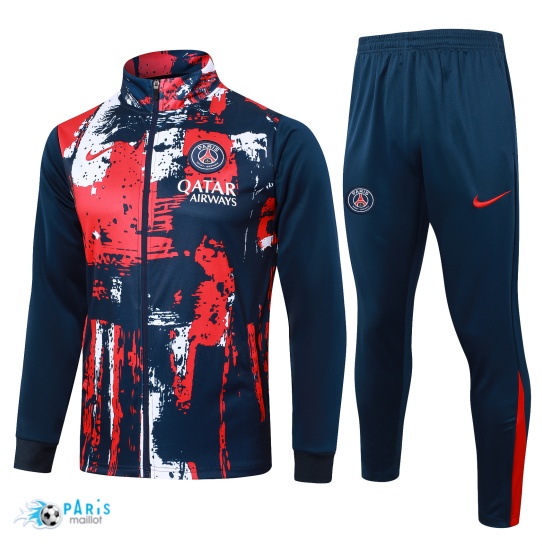 Prix Veste Survetement Paris Saint Germain Enfant Bleu 2024/25