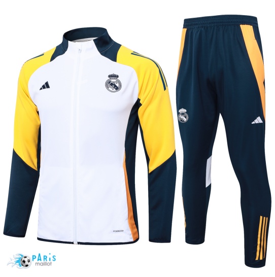 Achat Veste Survetement Real Madrid Enfant Blanc 2024/25