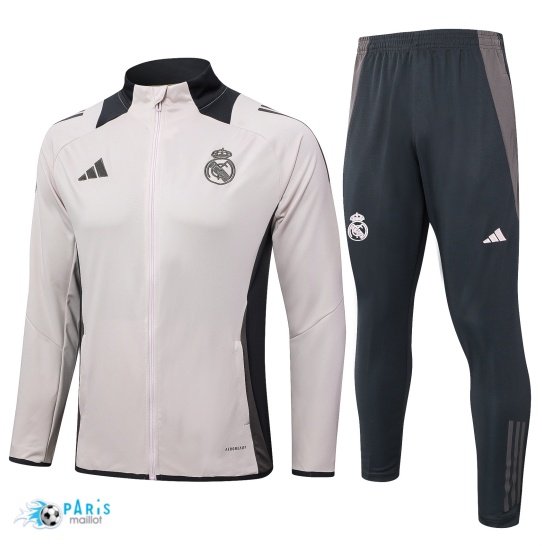 Soldes Veste Survetement Real Madrid Enfant Gris 2024/25