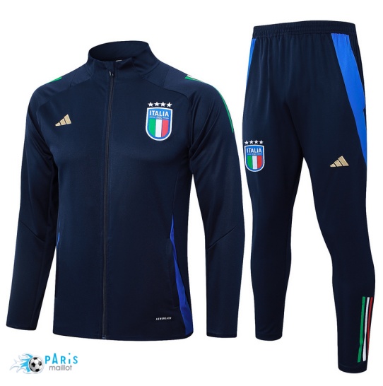 Créer Veste Survetement Italie Bleu marine 2024/25