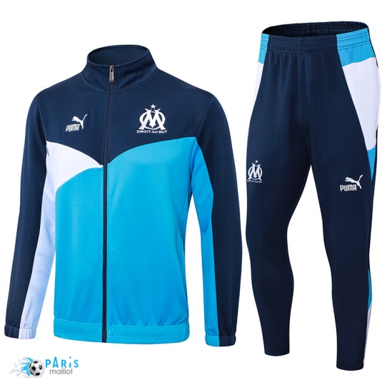 Prix Veste Survetement Marseille Bleu Ciel 2024/25