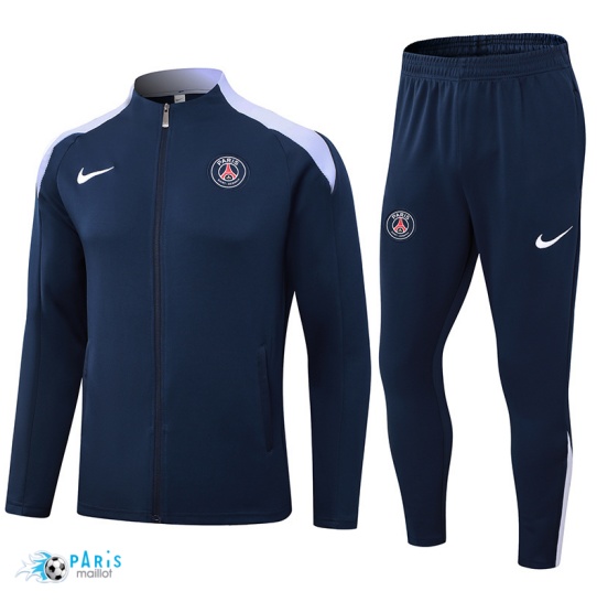 Soldes Veste Survetement Paris Saint Germain Bleu marine 2024/25