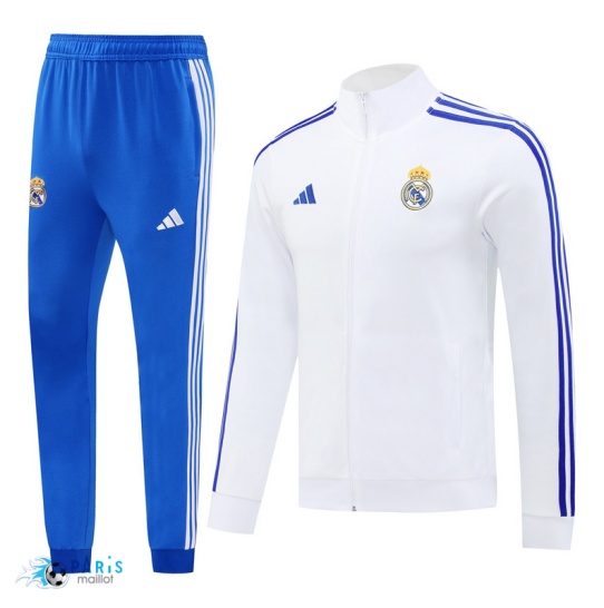 Nouveau Veste Survetement Real Madrid Blanc 2024/25