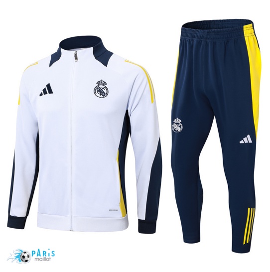 Achat Veste Survetement Real Madrid Blanc 2024/25