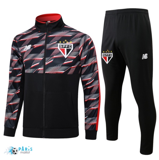 Nouveau Veste Survetement Sao Paulo noir 2024/25