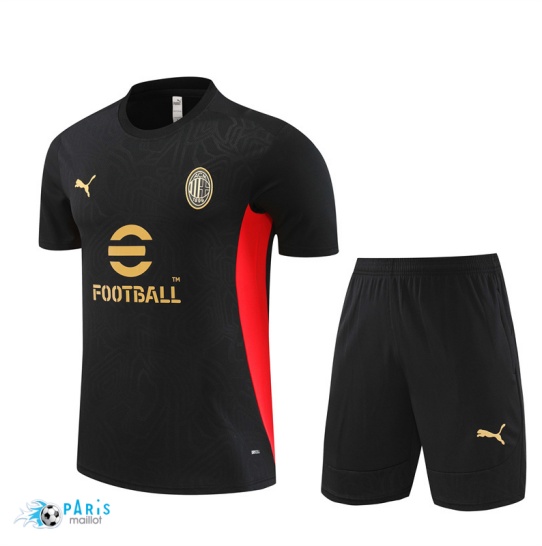 Prix Maillot Foot Training Foot AC Milan Enfant + Short noir 2024/25