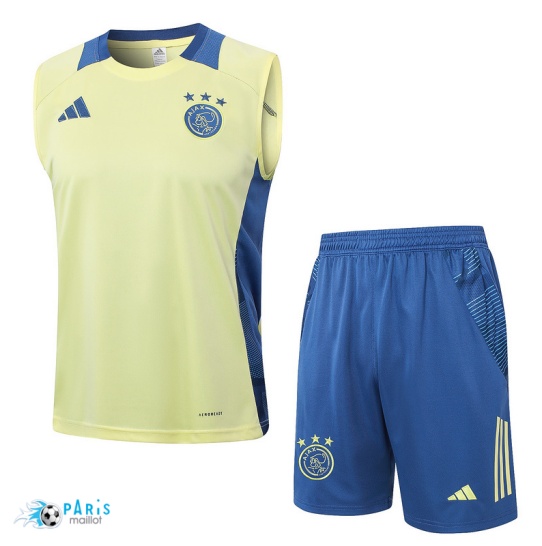 Achat Maillot Foot Training Foot Ajax Debardeur + Short jaune clair 2024/25