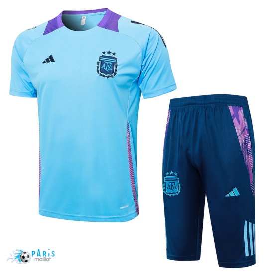 Achat Maillot Foot Training Foot Argentine + Short Bleu 2024/25