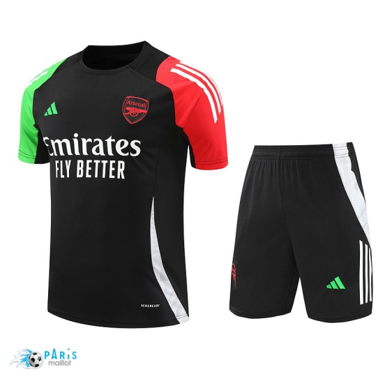 Achat Maillot Foot Training Foot Arsenal + Short noir 2024/25