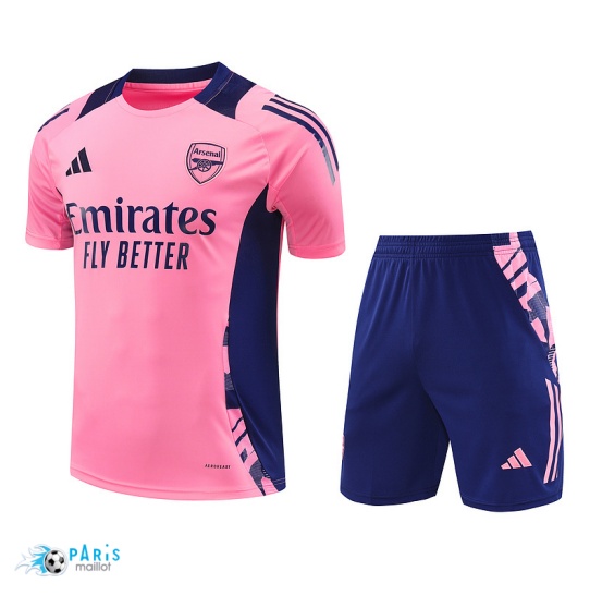 Soldes Maillot Foot Training Foot Arsenal + Short rose 2024/25