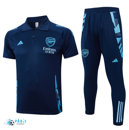 Acheter Maillot Foot Training Foot Arsenal Polo + Pantalon Bleu marine 2024/25