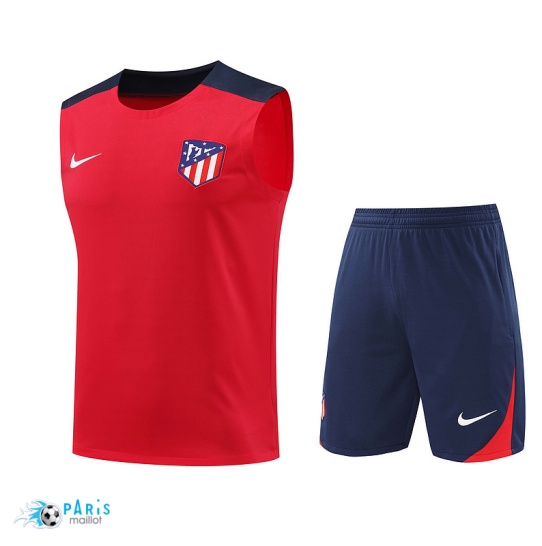 Achat Maillot Foot Training Foot Atletico Madrid Debardeur + Short rouge 2024/25