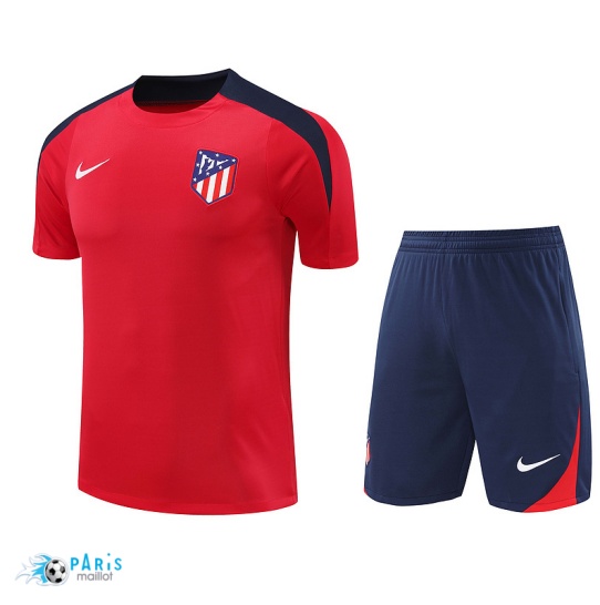 Prix Maillot Foot Training Foot Atletico Madrid + Short rouge 2024/25