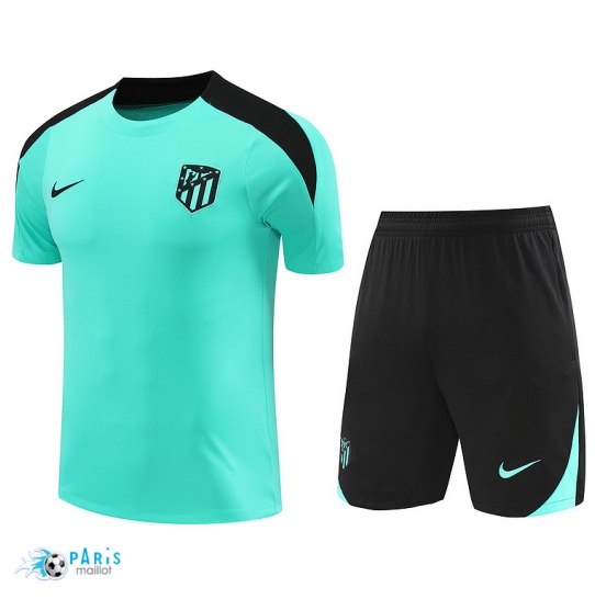 Soldes Maillot Foot Training Foot Atletico Madrid + Short vert 2024/25