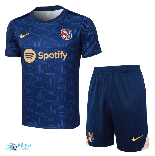 Créer Maillot Foot Training Foot Barcelone + Short Bleu marine 2024/25