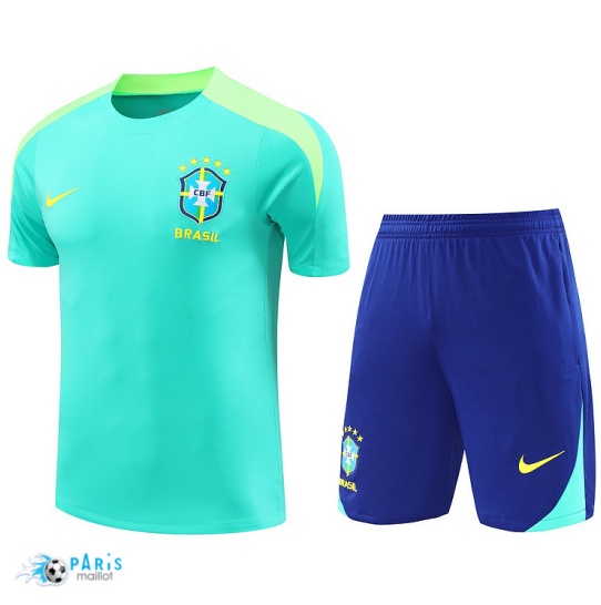 Acheter Maillot Foot Training Foot Brésil + Short bleu clair 2024/25